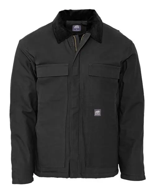Berne Apparel Men's Heritage Chore Coat in Black
