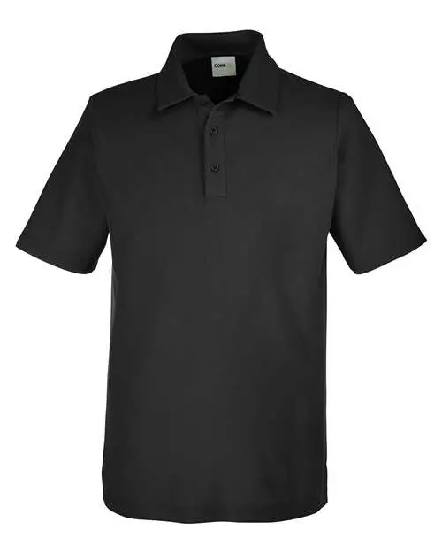 Core365 Men's Tall Fusion ChromaSoft Pique Polo in Black