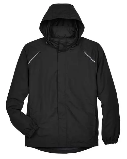 Core365 Men's Tall Profile Fleece-Lined All-Season Jacket in Black