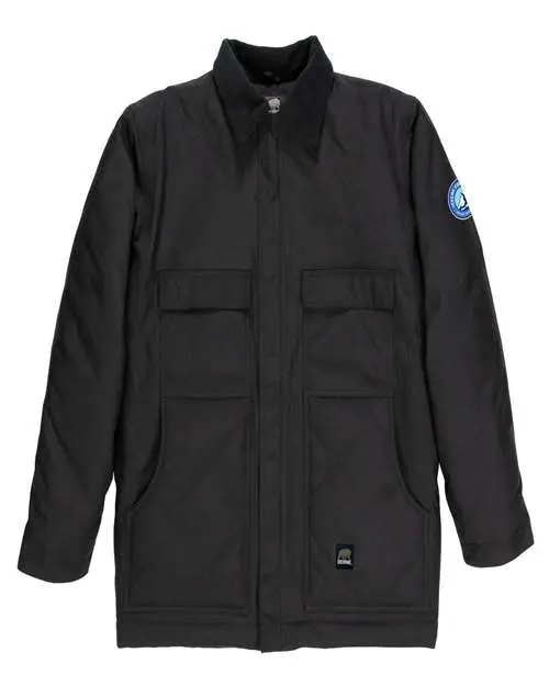 Berne Apparel Men's Icecap Insulated Chore Coat in Black