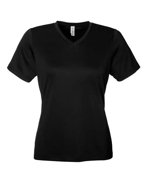 Team 365 Women's Zone Performance Mesh T-Shirt in Black
