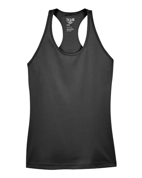 Team 365 Women's Zone Performance Racerback Tank in Black