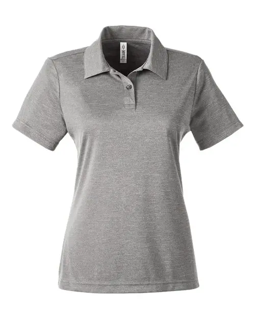 Team 365 Women's Zone Sonic Heather Performance Polo in Athletic Heather