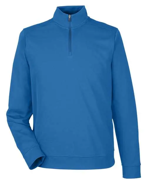 North End Men's Express Tech Performance Pique Quarter-Zip Pullover in Light Nautical Blue
