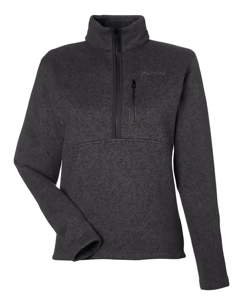 Marmot Women's Drop Line Half-Zip Jacket in Black Heather
