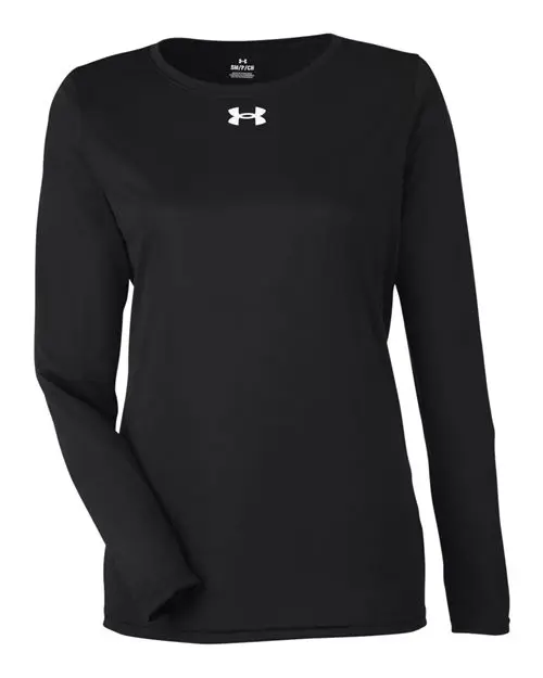 Under Armour Women's Team Tech Long Sleeve T-Shirt in Black/ White