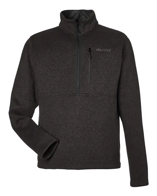 Marmot Men's Drop Line Half-Zip Jacket in Black Heather