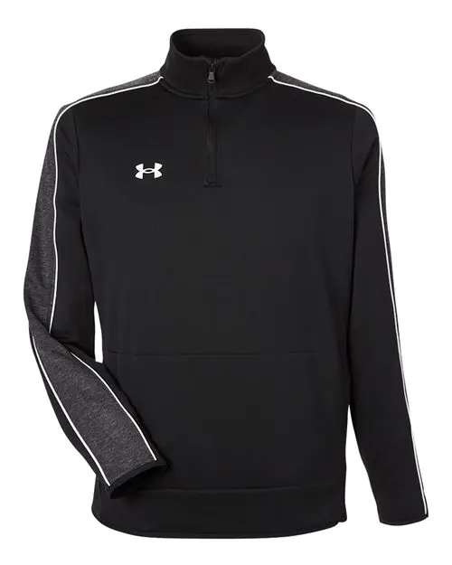 Under Armour Men's Command 2.0 Quarter-Zip Pullover in Black/ White