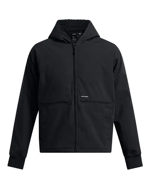 Under Armour Men's Icon Fleece Jacket in Black/ Black