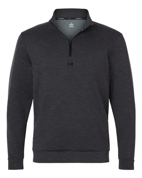 Under Armour Men's Drive Midlayer Quarter-Zip Pullover in Black/ Black