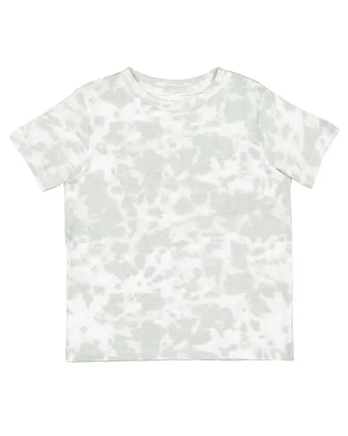 Rabbit Skins Toddler Fine Jersey Tee - Extended Colors in Haze Tie Dye