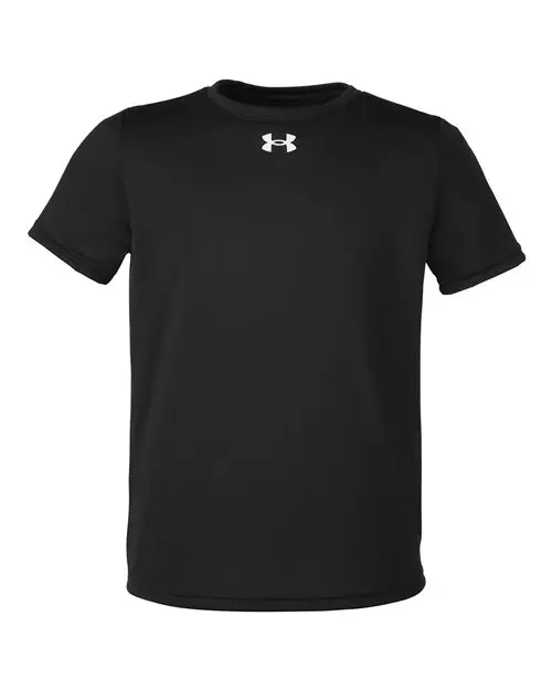 Under Armour Youth Tech Team T-Shirt in Black/ White