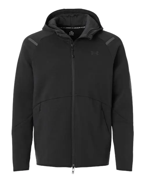 Under Armour Men's Unstoppable Fleece Full-Zip in Summit White/ Black