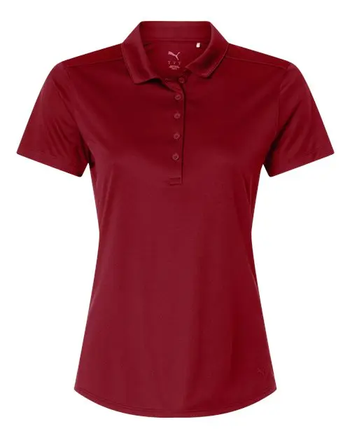 Puma Golf Womens Pure 2.0 Polo in Dark Crimson