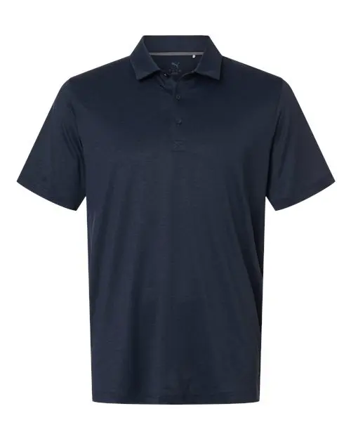 Puma Golf Men's Icon Heather Polo 2.0 in Deep Navy Heather
