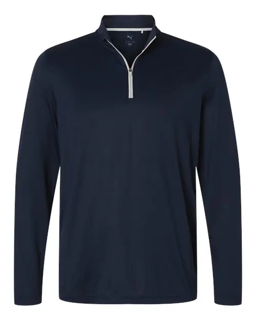 Puma Golf Men's Icon 2.0 Quarter-Zip in Deep Navy