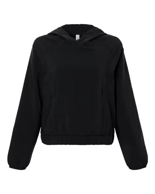 Core365 Women's UltraUVP Shoreline Long Sleeve Hooded Pullover in Black