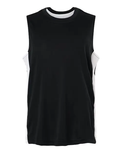 Team 365 Youth Zone Performance Reversible Jersey in Black/ White