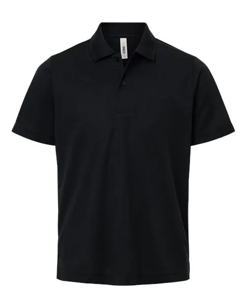Core365 Youth Nova Performance Pique Polo in Black