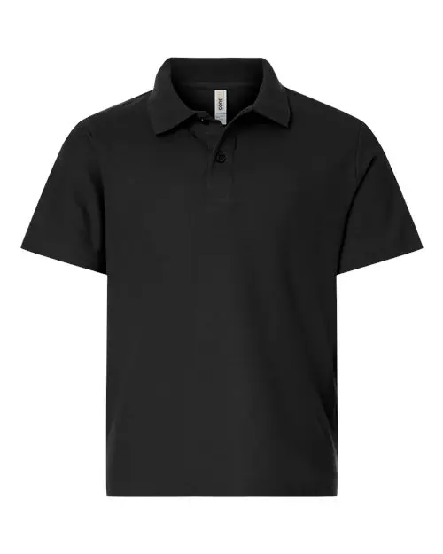 Core365 Youth Resolve CVC Performance Pique Polo in Black
