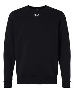 Under Armour Men's Team Icon Fleece Crew in Black/ White