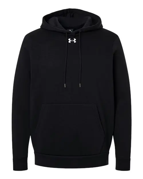 Under Armour Men's Team Icon Fleece Hooded Sweatshirt in Black/ White