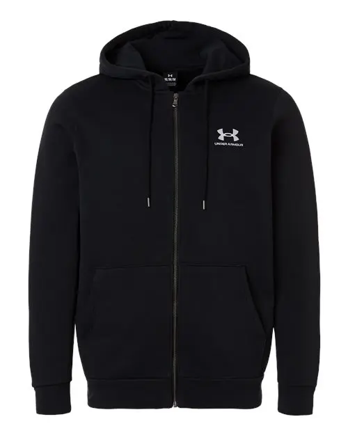 Under Armour Men's Icon Fleece Hooded Full-Zip in Midnight Navy/ White