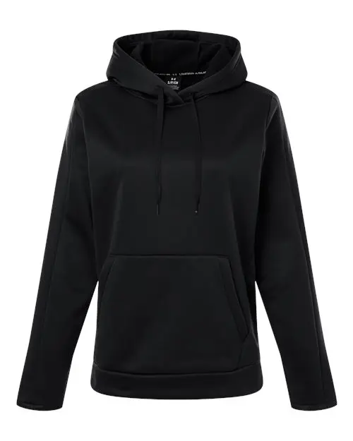 Under Armour Women's Armour Fleece Pro Hooded Sweatshirt in Black/ White
