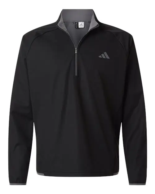 Adidas Men's Ultimate365 Wind Quarter-Zip Pullover in Black