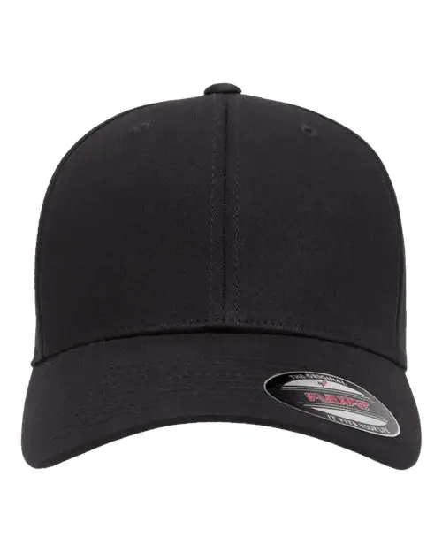 Flexfit V-Flexfit Cotton Twill Cap in Black
