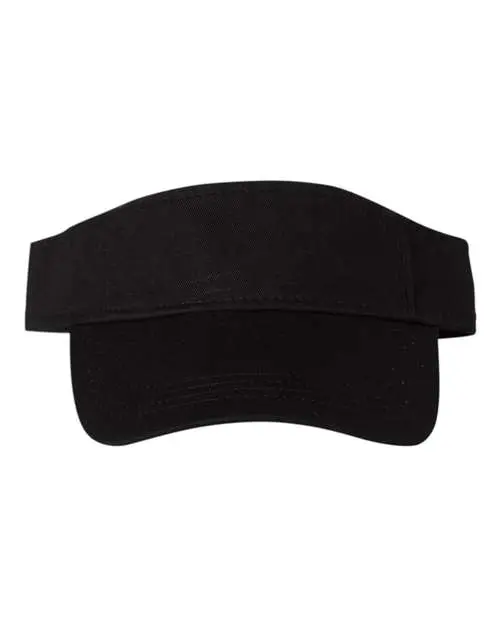 Valucap Bio-Washed Visor in Black