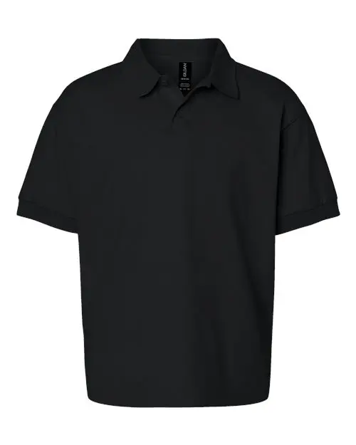 Gildan Youth DryBlend Jersey Polo in Black