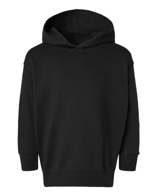 Rabbit Skins Toddler Pullover Fleece Hoodie in Black