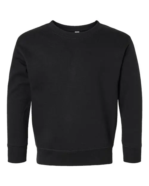 Rabbit Skins Toddler Fleece Crewneck Sweatshirt in Black