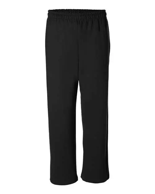 Gildan Unisex Heavy Blend Open-Bottom Sweatpants in Black