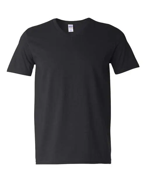 Gildan Unisex Softstyle V-Neck T-Shirt in Black