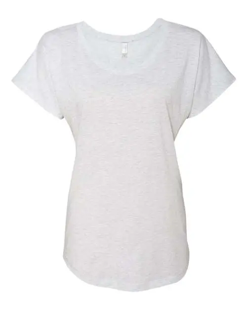Next Level Women’s Triblend Dolman T-Shirt in Heather White