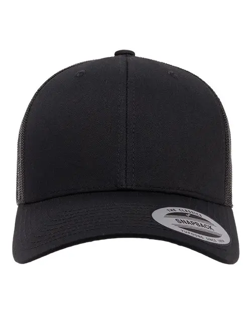 Yupoong (YP Classics) Retro Trucker Cap in Black
