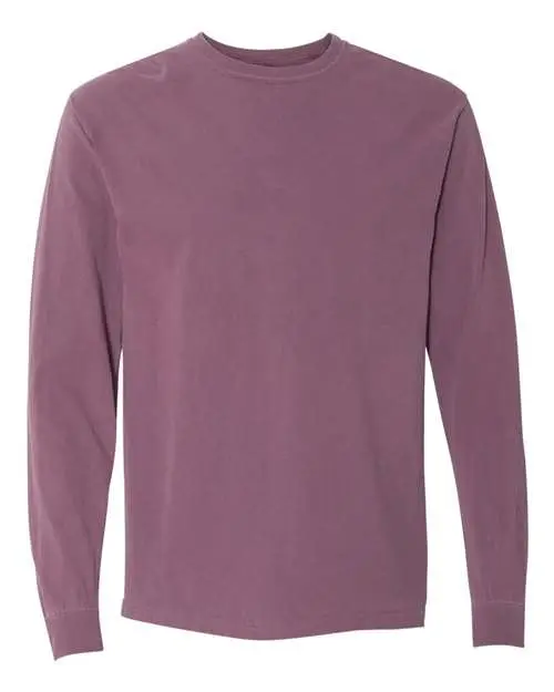 Comfort Colors Unisex Garment-Dyed Heavyweight Long Sleeve T-Shirt in Berry