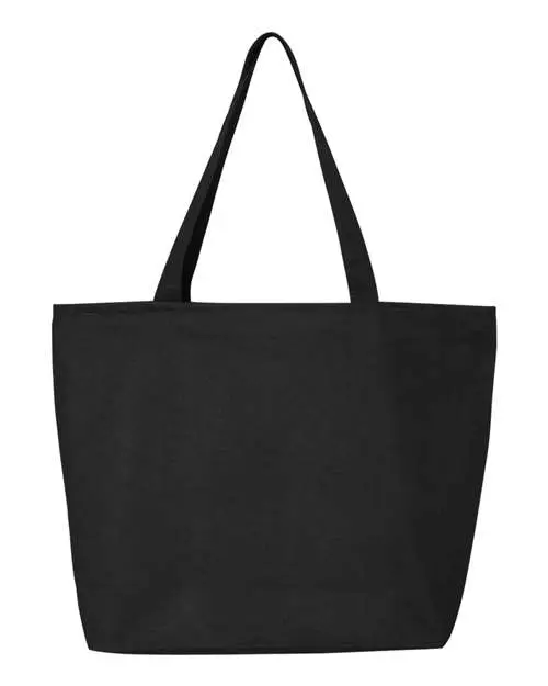 Q-Tees 25L Zippered Tote in Black