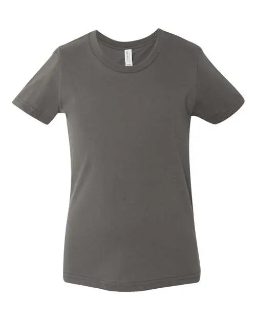 Bella + Canvas Youth Jersey Tee in Asphalt