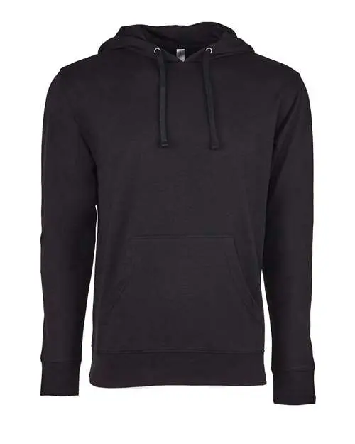 Next Level Unisex Laguna Hooded Sweatshirt in Black/ Black