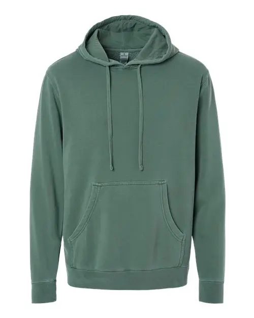 Independent Trading Co. Unisex Midweight Pigment-Dyed Hooded Sweatshirt in Pigment Alpine Green