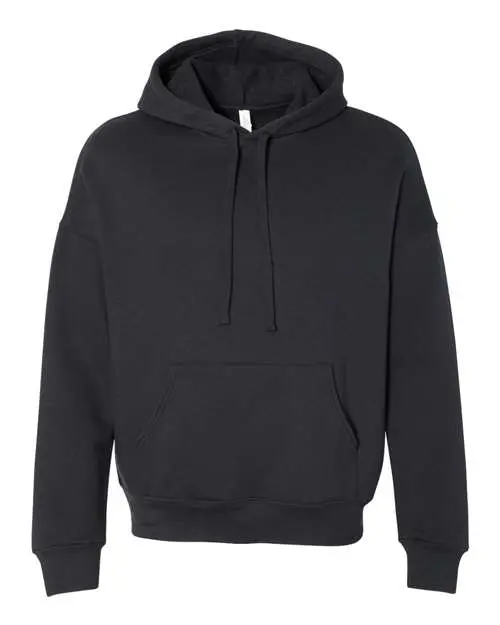 Bella + Canvas Unisex Sponge Fleece Drop Shoulder Hoodie Sweatshirt in Black