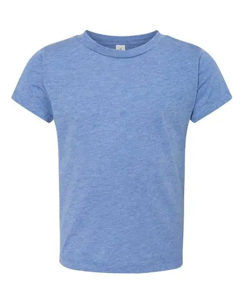 Bella + Canvas Toddler Triblend Tee in Blue Triblend