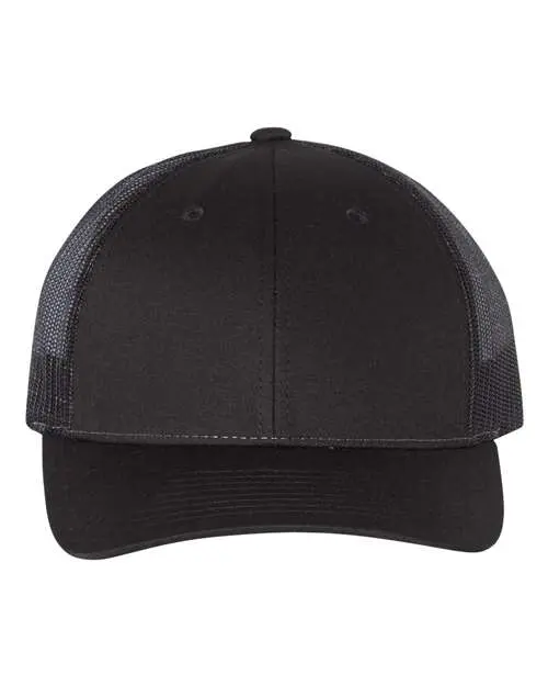 Richardson Low Pro Trucker Cap in Black