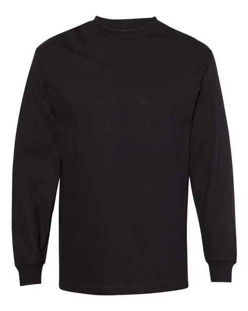 American Apparel Unisex Heavyweight Cotton Long Sleeve Tee in Black
