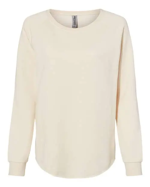 Independent Trading Co. Women's California Wave Wash Crewneck Sweatshirt in Bone