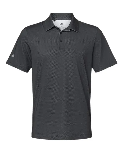 Adidas Men's Ultimate365 Diamond Dot Print Polo in Black/ White/ Grey Three