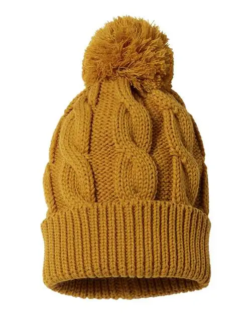 Richardson Chunk Twist Cuffed Beanie in Camel